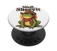 Bueno, Sheeyit, Divertido, Vaquero, Rana, Humor Occidental, Vintage PopSockets PopGrip Adhesivo