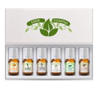Buenos aceites de fragancia esenciales Conjunto de 6 aceites perfumados de aceite de mbar aceite de caf aceite de cuero aceite fresco de algod