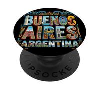 Buenos Aires City Name Travel Souvenir - Regalo turístico PopSockets PopGrip Adhesivo