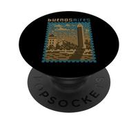 Buenos Aires, Pixel Art LOFI, Argentina 8 bit PopSockets PopGrip Adhesivo