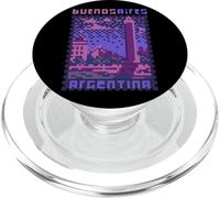 Buenos Aires, Pixel Art LOFI, Argentina 8 bit PopSockets PopGrip para MagSafe