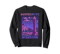 Buenos Aires, Pixel Art LOFI, Argentina 8 bit Sudadera