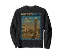 Buenos Aires, Pixel Art LOFI, Argentina 8 bit Sudadera