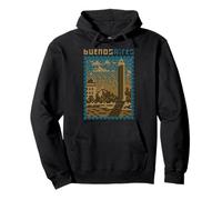 Buenos Aires, Pixel Art LOFI, Argentina 8 bit Sudadera con Capucha
