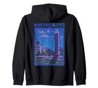 Buenos Aires, Pixel Art LOFI, Argentina 8 bit Sudadera con Capucha
