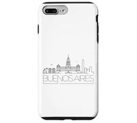Buenos Aires Skyline Gráfico Hombres Mujeres Buenos Aire Cityscape Carcasa para iPhone 7 Plus/8 Plus