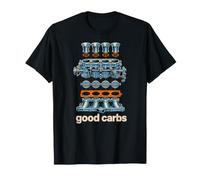 Buenos carbohidratos Divertido Ingesta Pila Motor Auto Coche Chico Cosas Camiseta