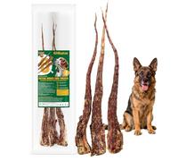 Buenos de cola de buey natural para perros - masticar dental de larga duración, sin piel cruda y digerible Perro ordeño, carne a base de hierba con ingrediente único (125 g)