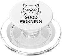 Buenos días Cat Grumpy PopSockets PopGrip para MagSafe