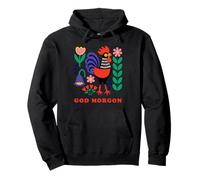 Buenos días Gallo Arte Popular Escandinavo Granja Sudadera con Capucha