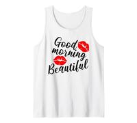 Buenos días Hermosos Labios Beso Humor Dulce Camiseta sin Mangas