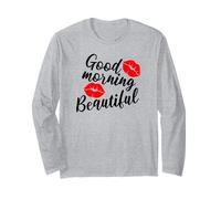 Buenos días Hermosos Labios Beso Humor Dulce Manga Larga