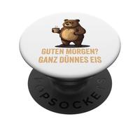 Buenos días - Hielo Muy Fino (Oso) - diseño de café Divertido PopSockets PopGrip Adhesivo