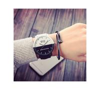 (buenos días) Los amantes miran Saludos íntimos Buenos días Buenas noches Dial Reloj de cuarzo de cuero