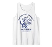 Buenos días pequeño Gatito te Ves Muy Bonita Meme Camiseta sin Mangas