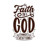 Buenos días sol la fe en dios lo cambia todo Pegatinas de pared de papel adhesivo 57.6x92.5cm Pegatinas para vidrio Café