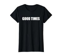 Buenos Tiempos Camiseta, Mujer, Negro, M