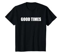 Buenos Tiempos Camiseta, Niños, Negro, 12 años