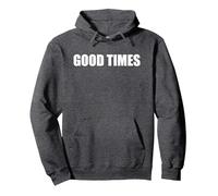Buenos Tiempos Sudadera con Capucha, Unisex para Adultos, Jaspeado Oscuro, XL