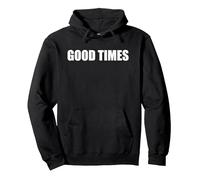 Buenos Tiempos Sudadera con Capucha, Unisex para Adultos, Negro, L