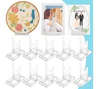 BUENTYA 10 uds soporte platos decorativos soportes de placa de acrílico Soporte de Exhibición de Acrílico Transparente Ajustable Soporte de exhibición multifuncional para placas teléfonos móviles