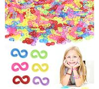 BUENTYA 1000 PCS Ganchos para Pulseras de Goma, Ganchos Cierre Pulseras, Cierres para Pulseras de Goma, S Clips de Colores, Enganches para Pulseras de Gomitas, para Conectar Accesorio de Joyería, DIY