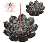 BUENTYA 2Pcs Soporte para Incienso de Varilla Portainciensos Flor de Loto Quemador de Incienso Soportes de Varillas de Incienso con 6 Agujeros Portainciensos Varilla para El Hogar Yoga y Meditación