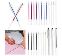 BUENTYA 5 Colores Bolígrafo Borrable de Calor Rotuladores de Tela Borrables, con 20 Recambios Bolígrafo de Tela Desaparecida por el Calor para acolchar, coser y confeccionar