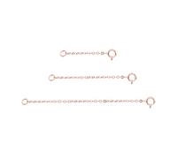 Buer Homie 3 extensores de collar de plata 925, extensión de cadena de 3 cm/5 cm/8 cm para pulsera o tobillera, cadenas de plata de ley 925 para hacer joyas DIY (oro rosa)