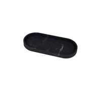 Buer Homie Bandeja de mármol para encimera de cocina, bandeja de perfume de mármol, accesorios de baño, jabonera de mármol, bandeja dispensadora, bandejas de tocador para aparadores (negro)
