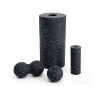 Buer Homie Juego de 4 rodillos para fascia de EPP, rodillo de espuma con bola de fascia, doble bola y mini rodillo de fascia, juego de masaje para espalda, cuello, piernas, pies, columna vertebral