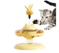 Buerfu Bola de golosina dispensadora de Alimentos, Juguete con Pista de Bolas para Gatos | Juguetes interactivos con Bolas de Seguimiento de Fugas de Alimentos,Juguete para Mascotas de Interior con