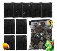 Buerfu Bolsas de Filtro para Acuario,Pack de Material de Filtración para Peceras | Bolsas Filtro Reutilizables Multiusos para Acuarios de Agua Dulce y Peceras Domésticas