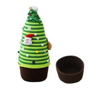 Buerfu Cestas De Juguetes Navideños | Organizadores De Aperitivos Y Accesorios Para Fiestas - Cesto de Almacenamiento Tejido en Cuerda de Algodón,Para Toallas Pañales Juguetes De Mascotas Escritorio