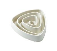 Buerfu Cuenco de alimentación lenta, cuenco triangular para alimentación de mascotas, antiasfixia, antideslizante, cuenco de comida lenta, cuenco de agua potable para razas pequeñas, medianas y