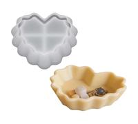 Buerfu Molde de Silicona en Forma de Bandeja | Molde para plato amor | de silicona para joyeros - para Manualidades, Decoración del Hogar, San Valentín, Elaboración de