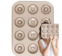 Buerfu Molde Para Donuts,Bandeja Antiadherente Resistente Al Calor - Bandeja Para Donuts | Para Cocina En El Hogar Elaboración De Postres Planificación De Fiestas Cocina Para Días Festivos