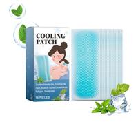 Buerfu Parche refrescante para niños,Parches refrescantes para niños | 16 hojas reductoras de fiebre para aliviar el enfriamiento - Los parches de gel refrescantes de enfriamiento físico para la