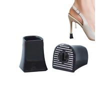 Buerfu Tapones de talón de repuesto para zapatos, protector de talón de repuesto antideslizante, tapones de talón en forma de U, reducción de ruido, cubiertas de punta para césped y boda