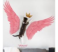 BuerHomie Pegatinas Infantiles Pared Decorativas, Corona Alas de ángel rosa Princesa Vinilos Decorativos Paredes Decoración para Dormitorio Habitation Bebé Niña Niño
