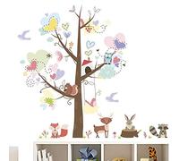 BuerHomie Pegatinas Pared Decorativas Infantiles, Animales y Arbol Adesivos Paredes Decoración para Bebé Niña Niño