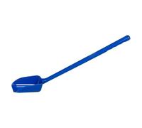 Bürkle 10 cucharas de poliestireno para alimentos, con mango largo, esterilizadas, color azul, capacidad de 100 ml, longitud total de 415 mm