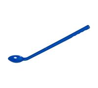 Bürkle 10 cucharas de poliestireno para alimentos, con mango largo, esterilizadas, color azul, capacidad de 20 ml, longitud total de 375 mm