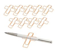 Büroklammer Stiftehalter - 10-Teiliges Metall Schreibwerkzeug Set, Wiederverwendbarer Notizbuch Clip Stift Organizer | Für Büro Schule Klassenzimmer Schreibtisch Klemmbrett Buch Skizzenbuch