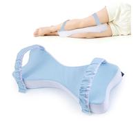 BUERPINKING Almohada ortopédica extra grande para las rodillas para dormir de lado, 53 cm para dormir, almohada ergonómica para piernas con cinturón, para piernas, caderas y espalda (azul)