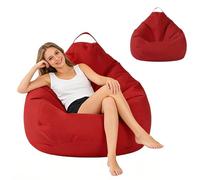 BUERPINKING Puff Salon, Puffs Sin Relleno, Puff Sillon De Algodón y Lino, Puf Ideal para Dormitorios, Salas de Juegos, Salones y Terrazas