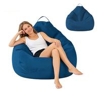 BUERPINKING Puff Salon, Puffs Sin Relleno, Puff Sillon De Algodón y Lino, Puf Ideal para Dormitorios, Salas de Juegos, Salones y Terrazas