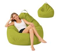 BUERPINKING Puff Salon, Puffs Sin Relleno, Puff Sillon De Algodón y Lino, Puf Ideal para Dormitorios, Salas de Juegos, Salones y Terrazas