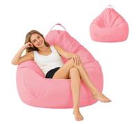 BUERPINKING Puff Salon, Puffs Sin Relleno, Puff Sillon De Algodón y Lino, Puf Ideal para Dormitorios, Salas de Juegos, Salones y Terrazas