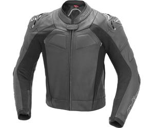 Büse Assen Chaqueta de cuero moto, negro, Talla 27